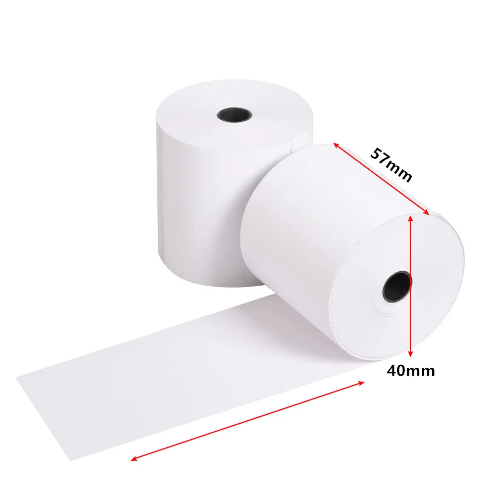 57x40mm thermal paper suitable for thermal receipt printers widely used in various industries
