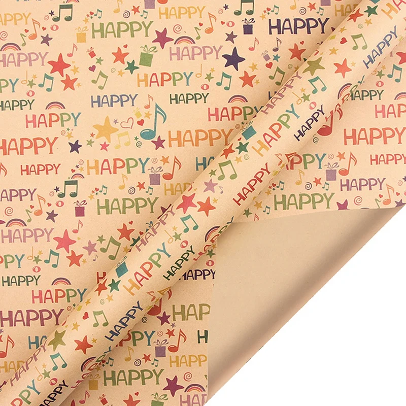 6 Pcs Wrapping Paper Sheets,Birthday Wrapping Paper Set Festival Gift Wrap Papers,Ribbon Present Gift Wrapping Paper