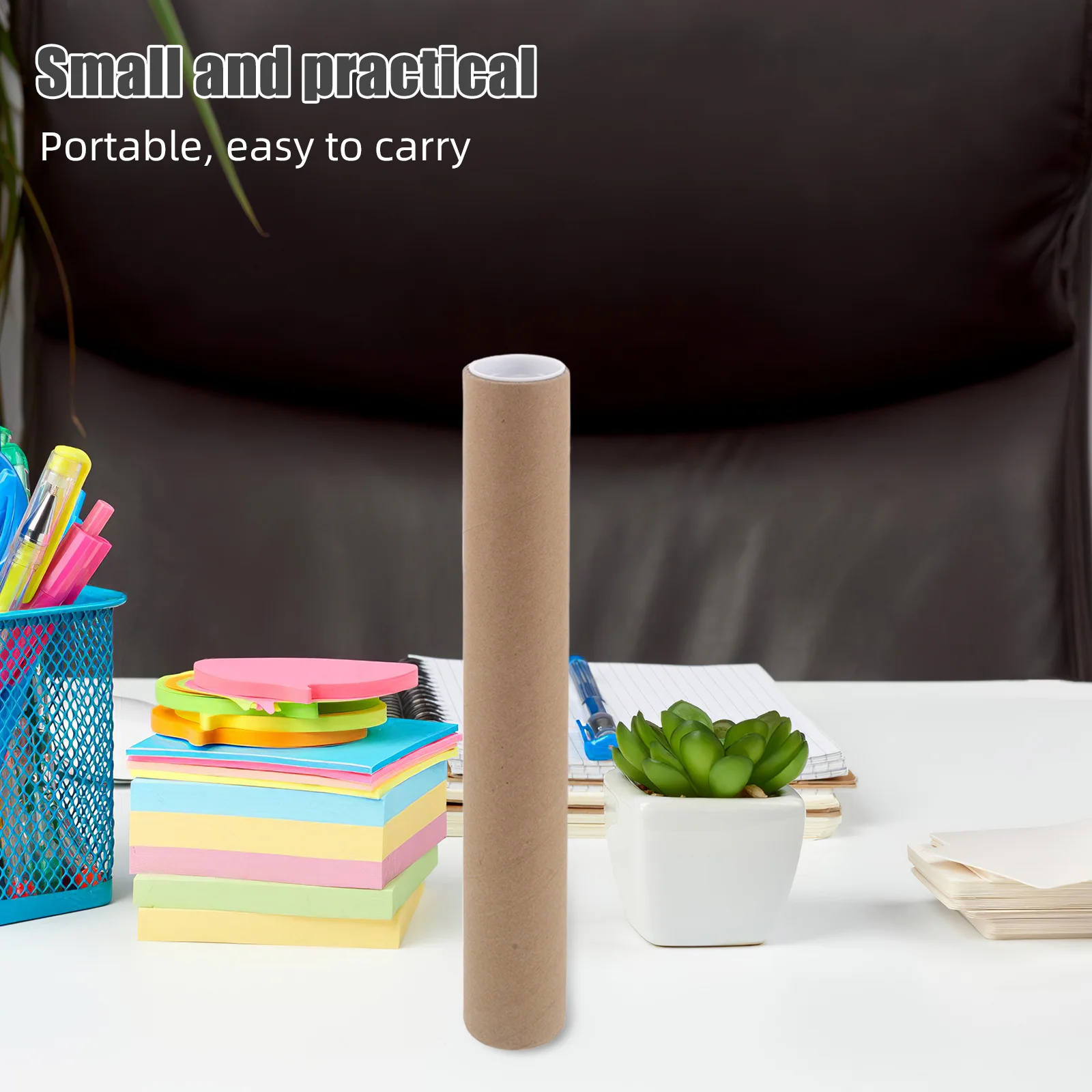 12Pcs Kraft Paper Mailing Tubes Poster Transport Tubes End Caps Heavy Duty Cardboard Tube for Drawing Blueprints Artwork Storage