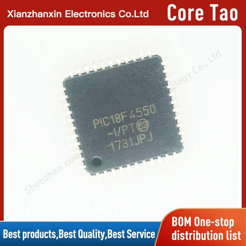 1pcs/lot PIC18F4550-I/PT PIC18F4550 TQFP44   micro controller Chip in stock