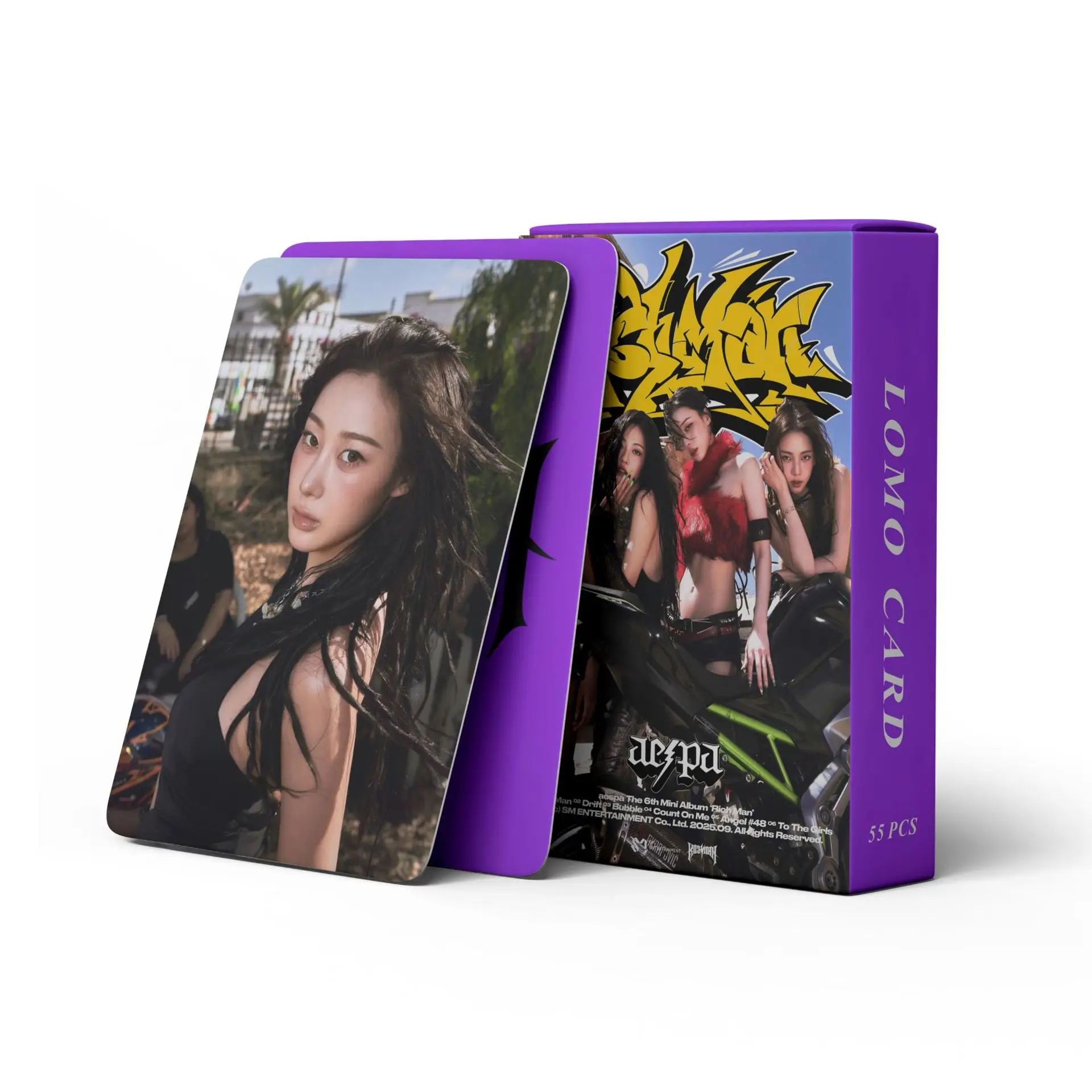 55Pcs aespa Lomo Cards New Album Rich Man HD Printd Photocards