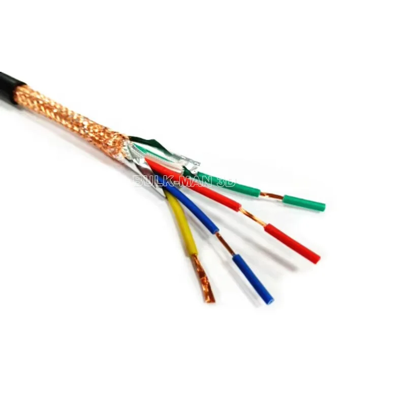 3D 3000mm Length 4 Core Shielded Extension Cable 22AWG with JST SM 4P Female and Male Connector for Nema23 Stepper Motor