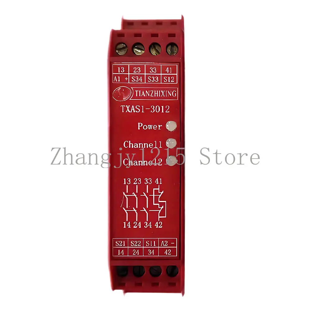TXSA1-3012 24V Intelligent Safety Relay Module Dual Channel Input, 3-Channel NO 1-Channel NC Output