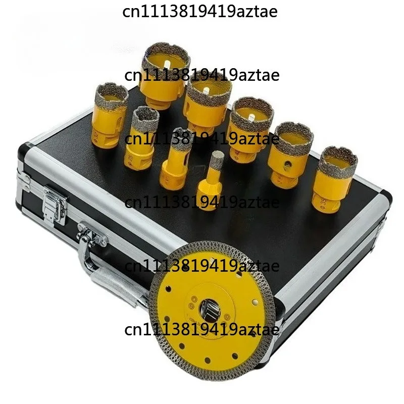 10pcs M14 Diamond Vacuum Brazed Hole Saw Cutter Set Diamond Drill Bit with X Turbo Saw Blade