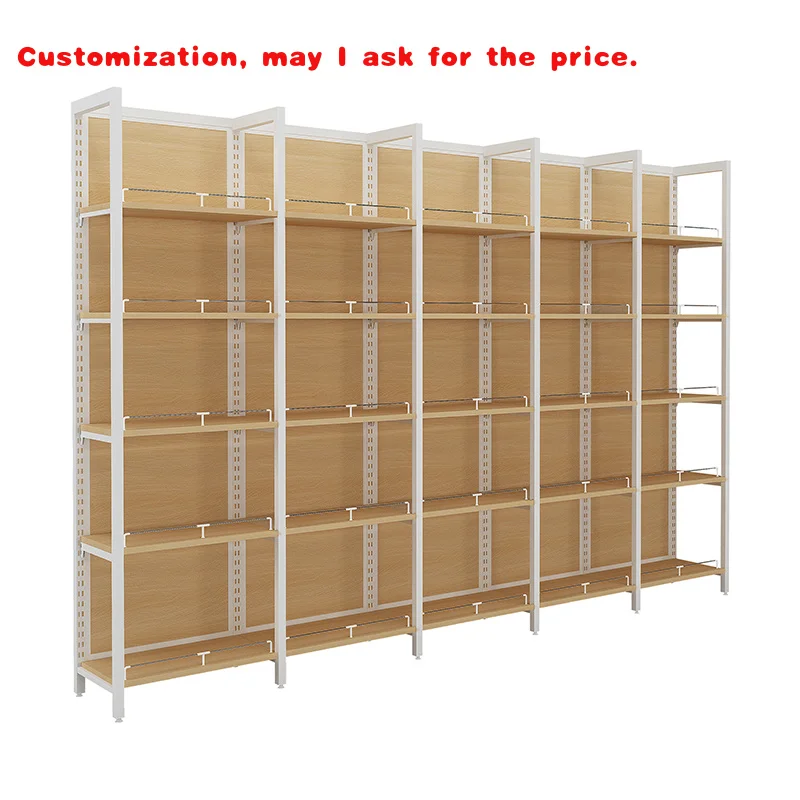 custom.Wooden Wall Display Rack Store Shelves Gondola Shelving Clothing Store Grocery Store Pharmacy