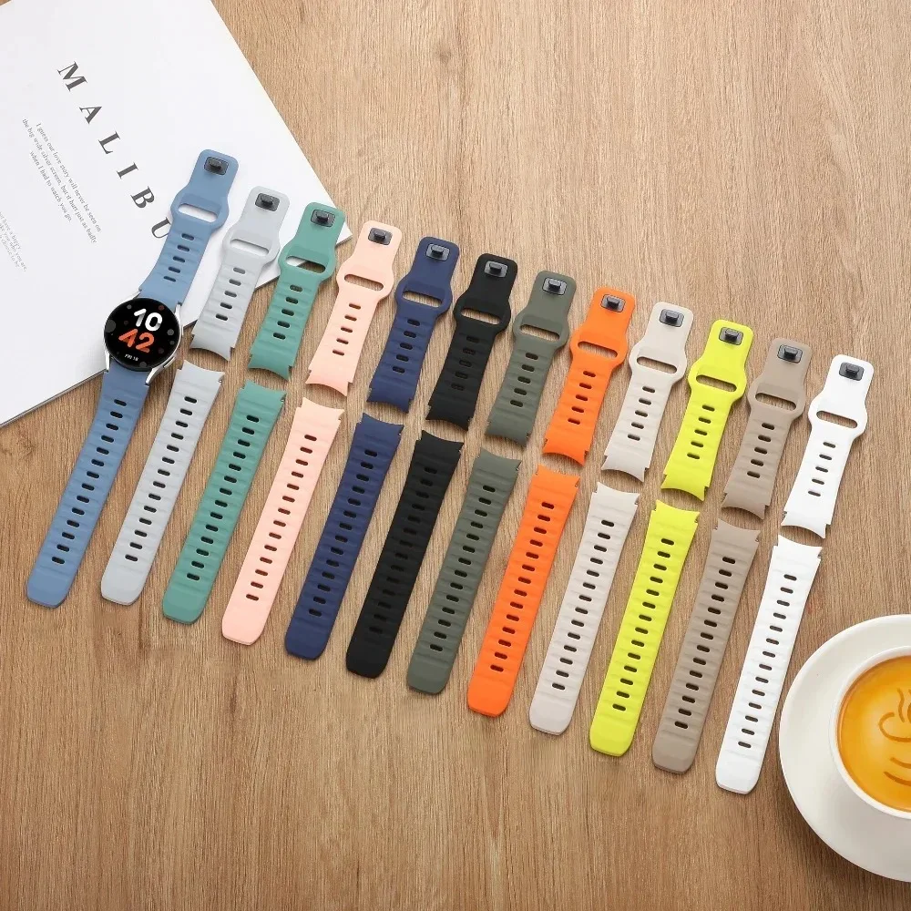 Geen gaten siliconen band voor Samsung Galaxy Watch 7 FE 6 5 4 40 mm 44 mm ademende armband Galaxy Watch 6-4 Classic 47 mm 46 mm band