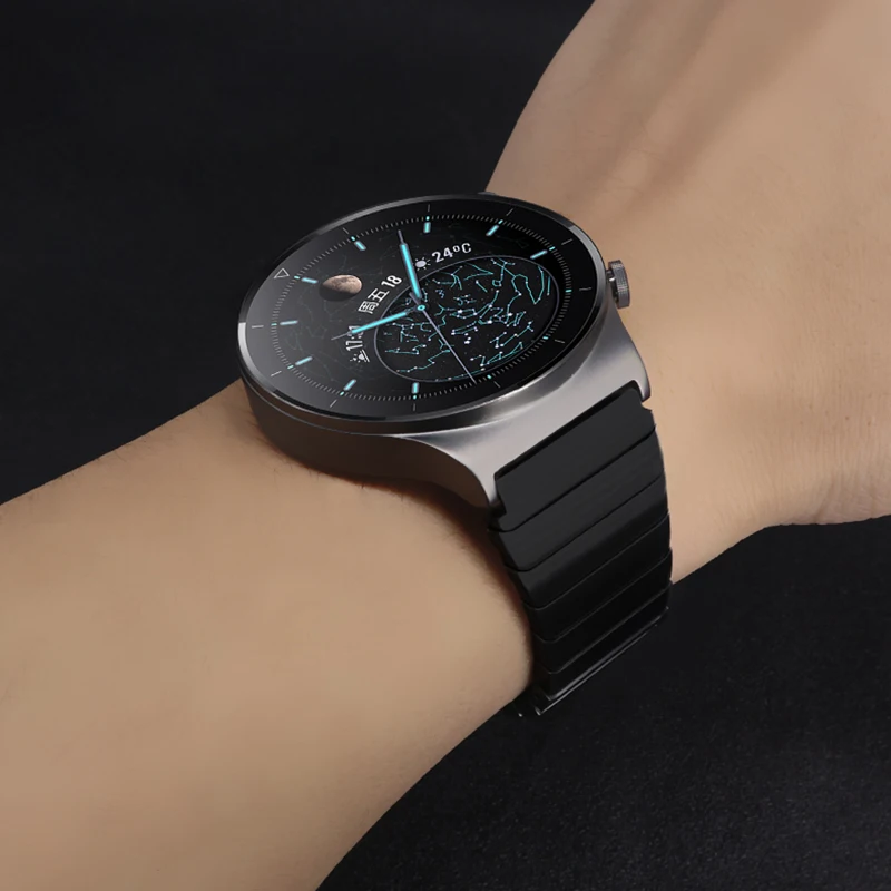 22mm Stainless Steel Strap for Huawei Watch GT 2 Pro  Offical Same Wristband with Protective Film for Gt2 Pro