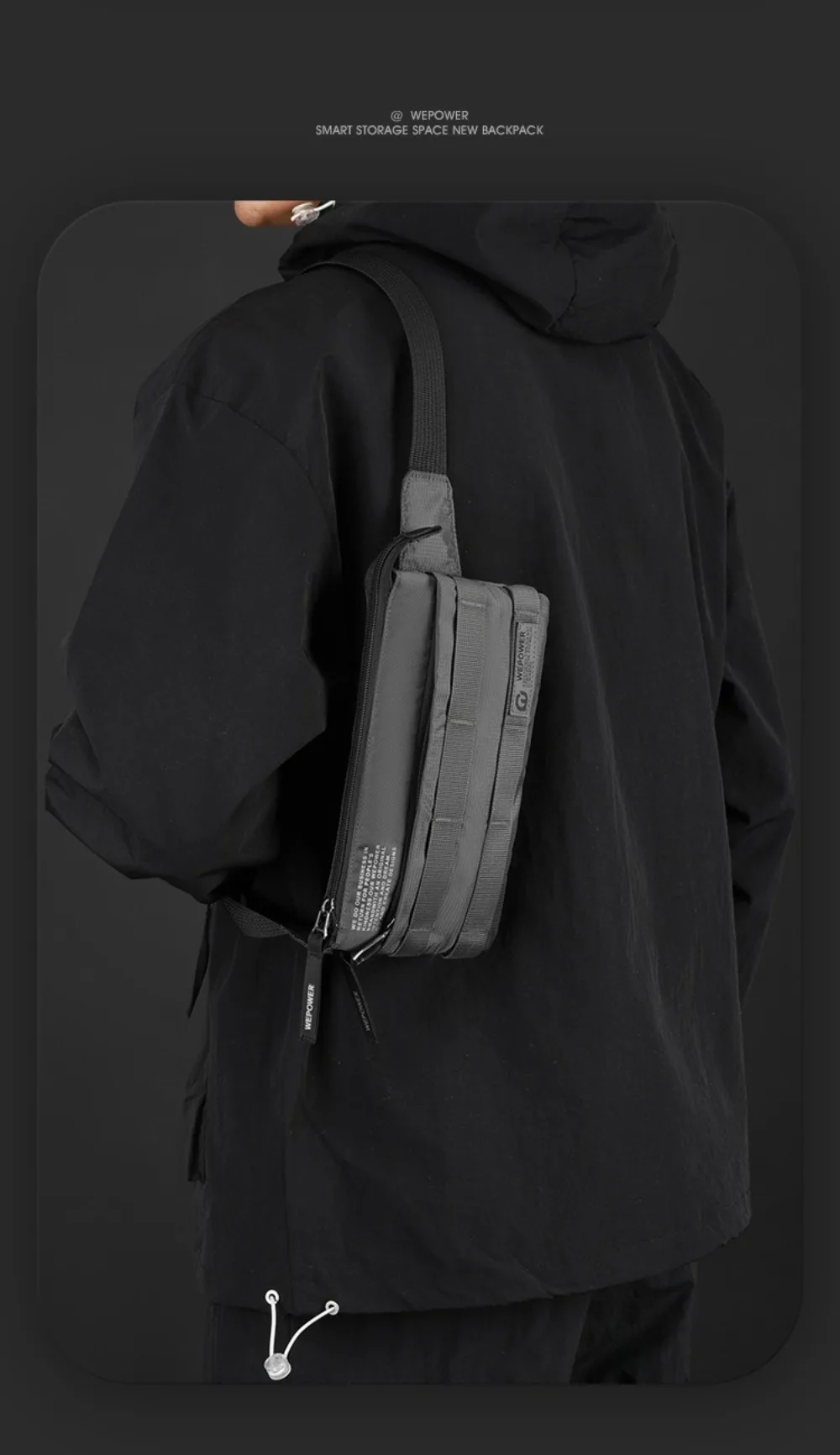 Hochwertige Vintage-Style Herren-Hüfttasche Multifunktionale Kleine Gürteltasche Einfaches Design Schultertasche für Outdoor-Aktivitäten – Detail 14