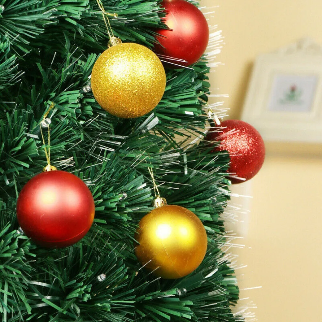 

Accessories Tree Baubles Balls Baubles Decorations Decors Hanging Ornament Party Tree Wedding Xmas 24Pcs/Pack New