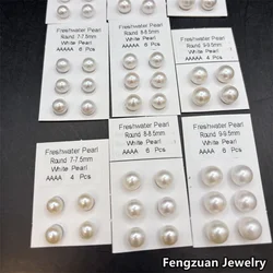 2-11.5mm 2A 3A 4A 5A Real Natural Freshwater Round Loose Pearl Beads DIY Jewelry Making Pearls Earrings Ring Pendants for Women