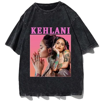 Kehlani 남성용 래퍼 그래픽 프린트 티셔츠, 캐주얼 루즈 오버사이즈 티셔츠, 여름 반팔 패션 코튼 스트리트웨어 탑 