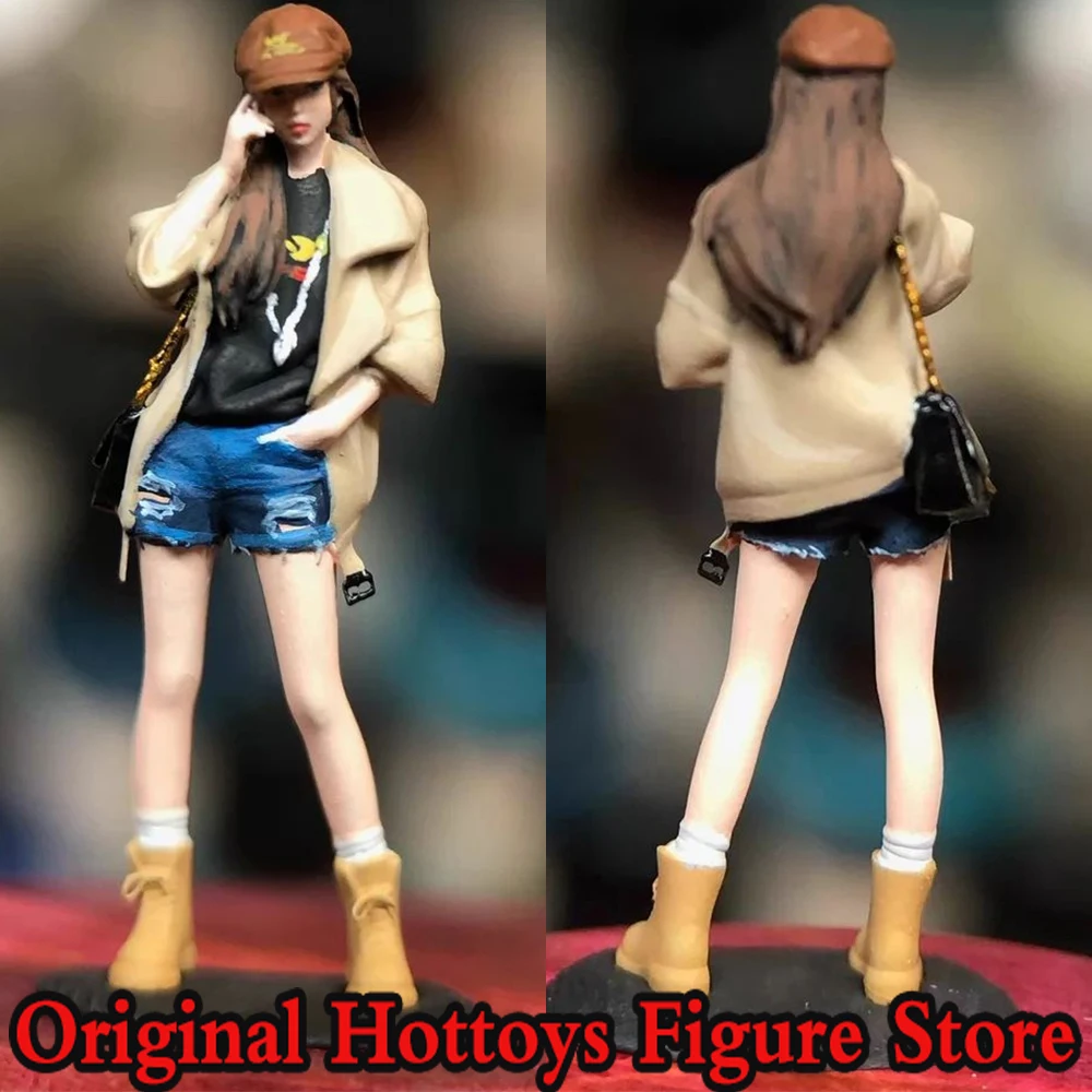 

Коллекционная фигурка-модель: Женщина-солдат в модной одежде, занятая делами, миниатюрная скульптура, полный набор, около 2,7 см, масштаб 1/64