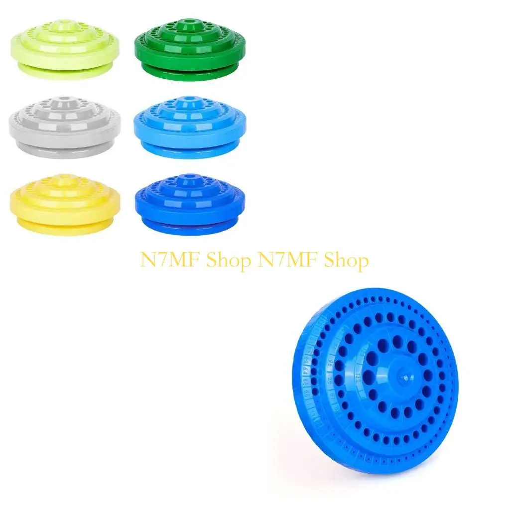 

N7MF Round Hard Plastic Stand 100-Hole Storage Box Organizing Case