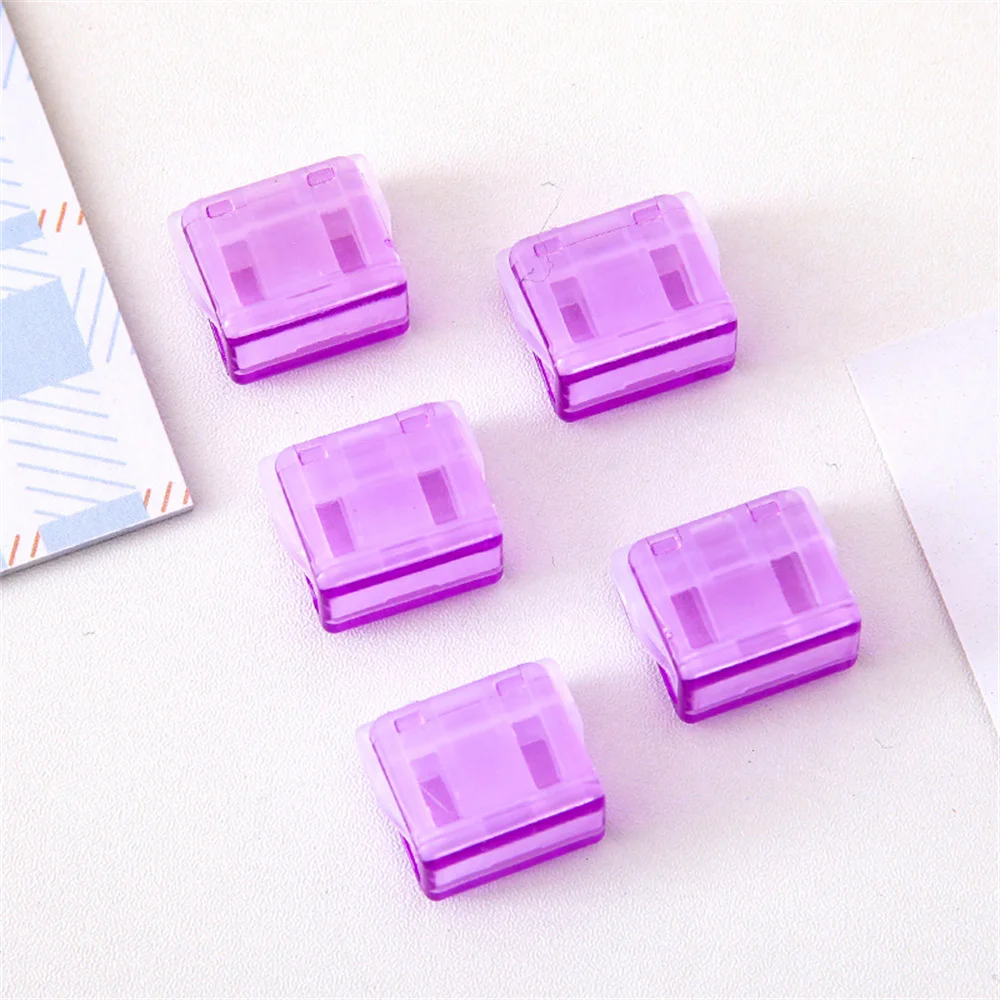 Purple Binder Clips Multicolor Multi-purpose New Durable Plastic School Office Supplies Notes Letter Paper Clip Reusable