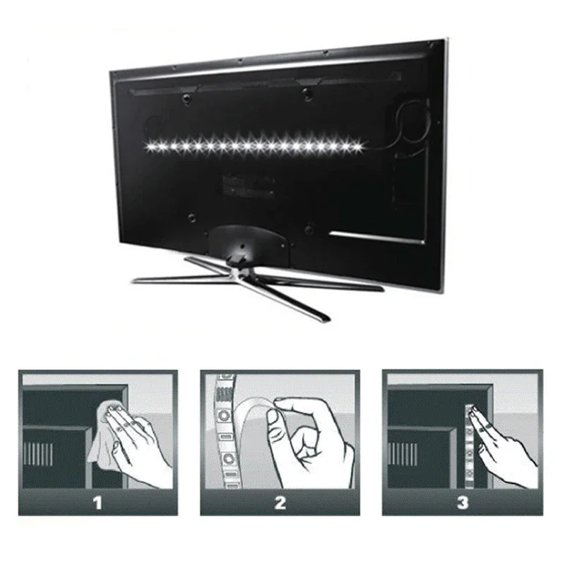 USB LED 스트립 조명, 2835 DC5V 스위치, 유연한 램프 테이프 리본, TV 데스크탑 컴퓨터 화면 배경 조명, 홈 장식