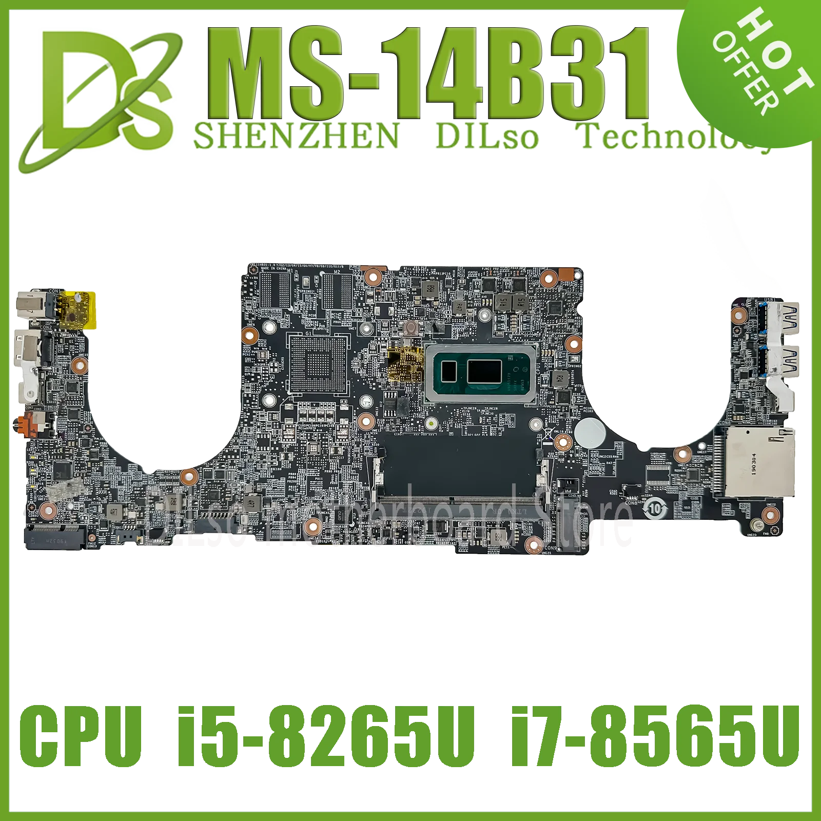 KEFU MS-14B31 Laptop Motherboard For MSI PS42 Modern  A10M 8MO MS-14B3 MS-14B31 Mainboard W/i5-8265U i7-8565U i5-10210U DIS UMA