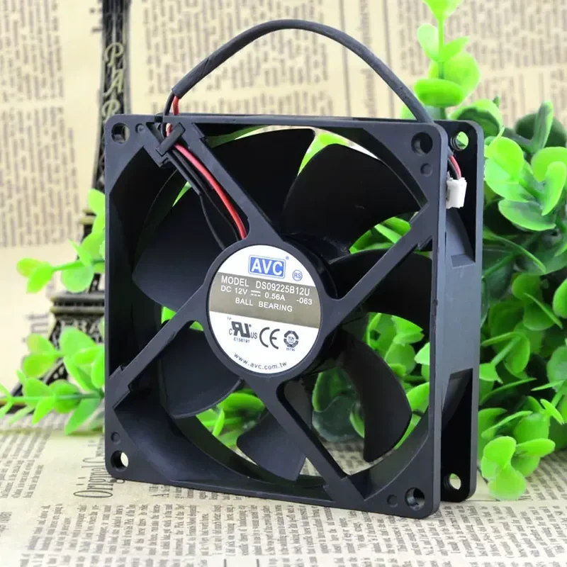 for AVC DS09225B12U 9025 12V 0.56A 9cm 4 Wire Chassis Fan Large Air Volume