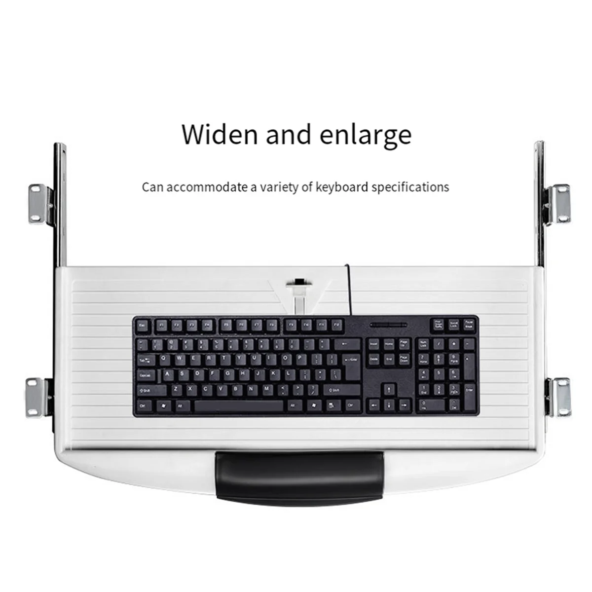 Plaque de rangement pour clavier sous le bureau, plateau de clavier à tiroir caché, populaire, blanc