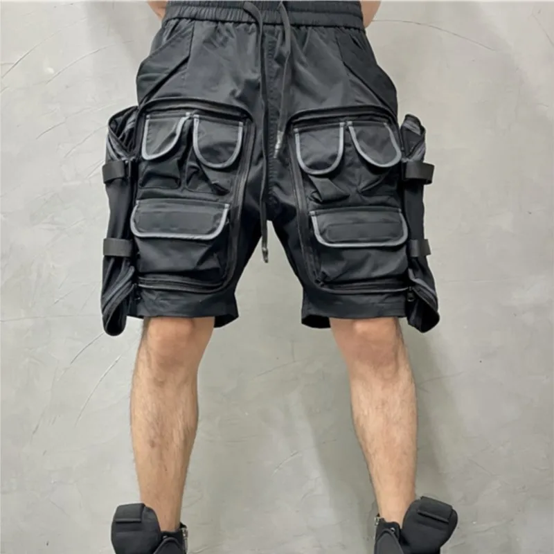 Techwear Style Wear Retro Workwear Shorts Men's Large Pocket Design Sense Fifth Pants Casual Pants