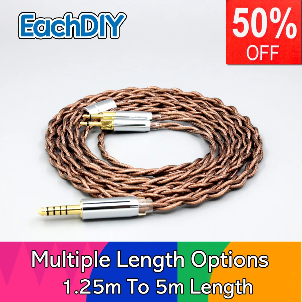 

99% 24k Gold 7n Pure Silver Graphene Shield Earphone Cable For Sennheiser HD700 Headphone Dual 2.5mm pin LN008533