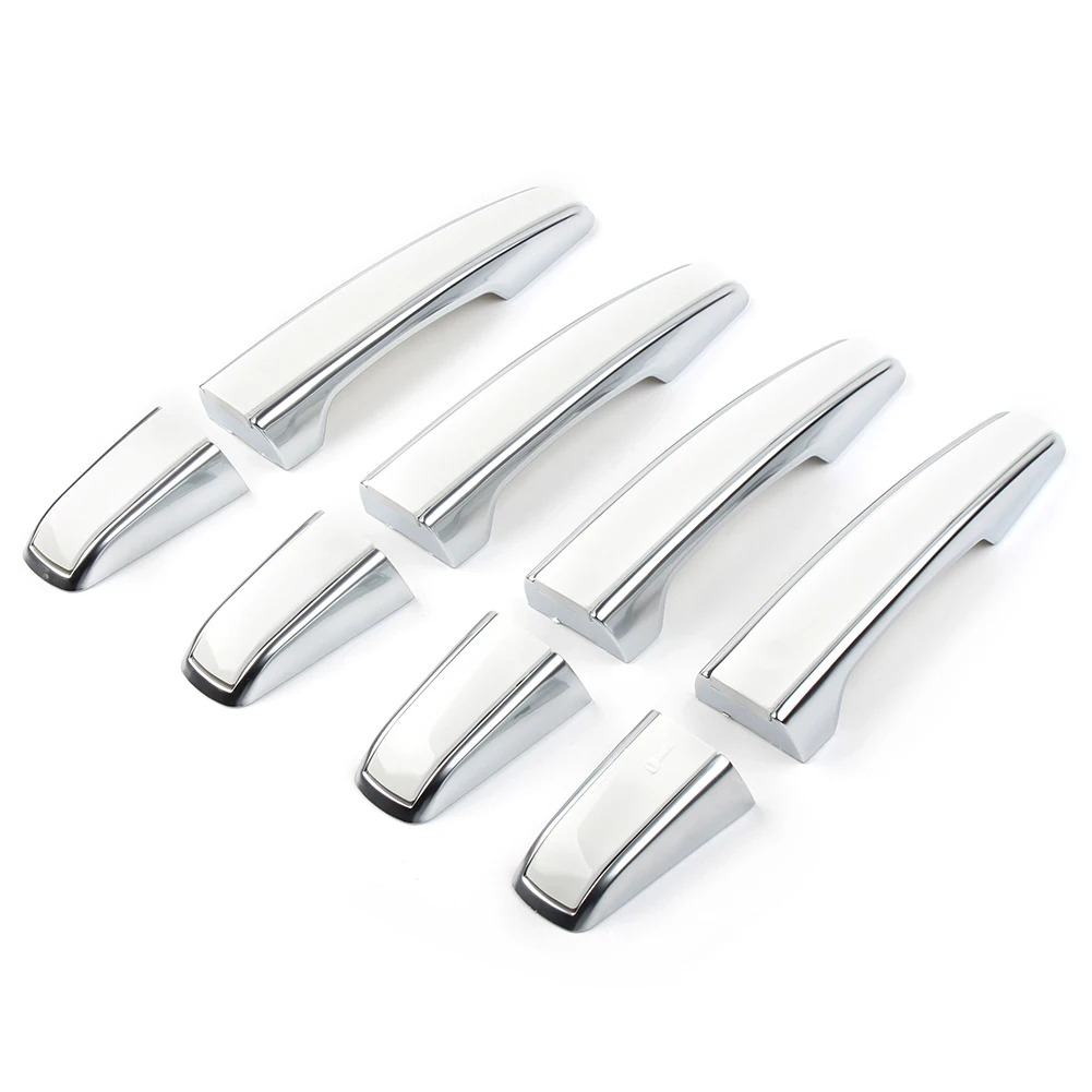 8Pcs Car Outside Door Handle Cover Trim Replacement For Land Rover Range Rover Vogue Evoque Sport Discovery 5 ABS Plastic