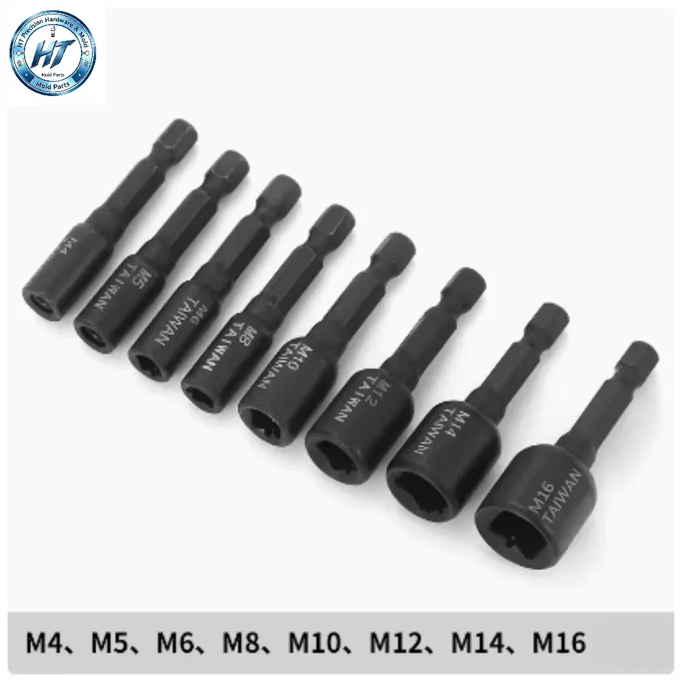 Universal 1/4 Hex Tap Die Socket M4-M16 Metric Threading Sleeve Screw Adapter Kit for Drill Driver Wrench