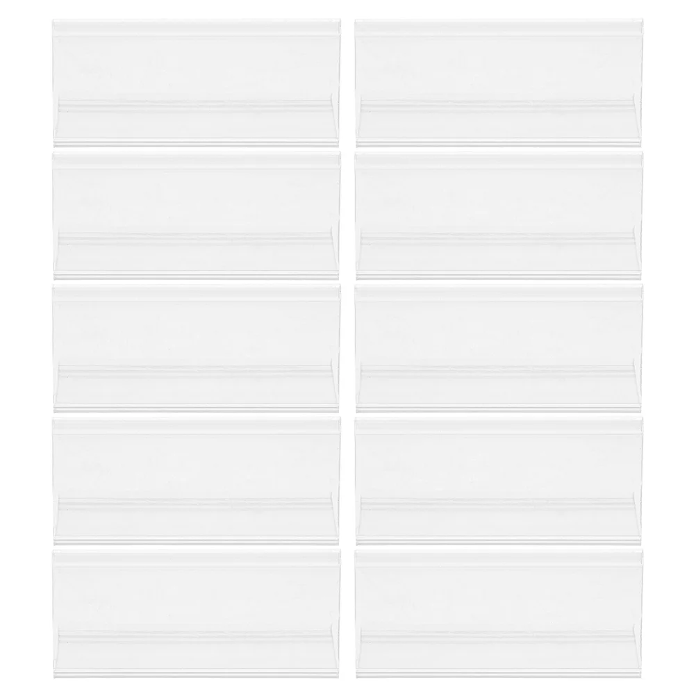 

50Pcs Plastic Label Holders for Shelves Robust Reusable Clear Tag Holders Easy to Use Removable Shelf Tags for Price Signs