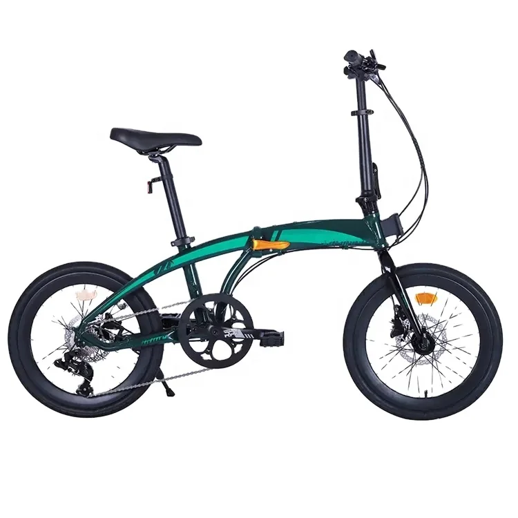 20 Inch STEEL 7 Speed Folding Bike with Disc Brake System  Foldable Steel Fork 7 Speed Gears for Adults