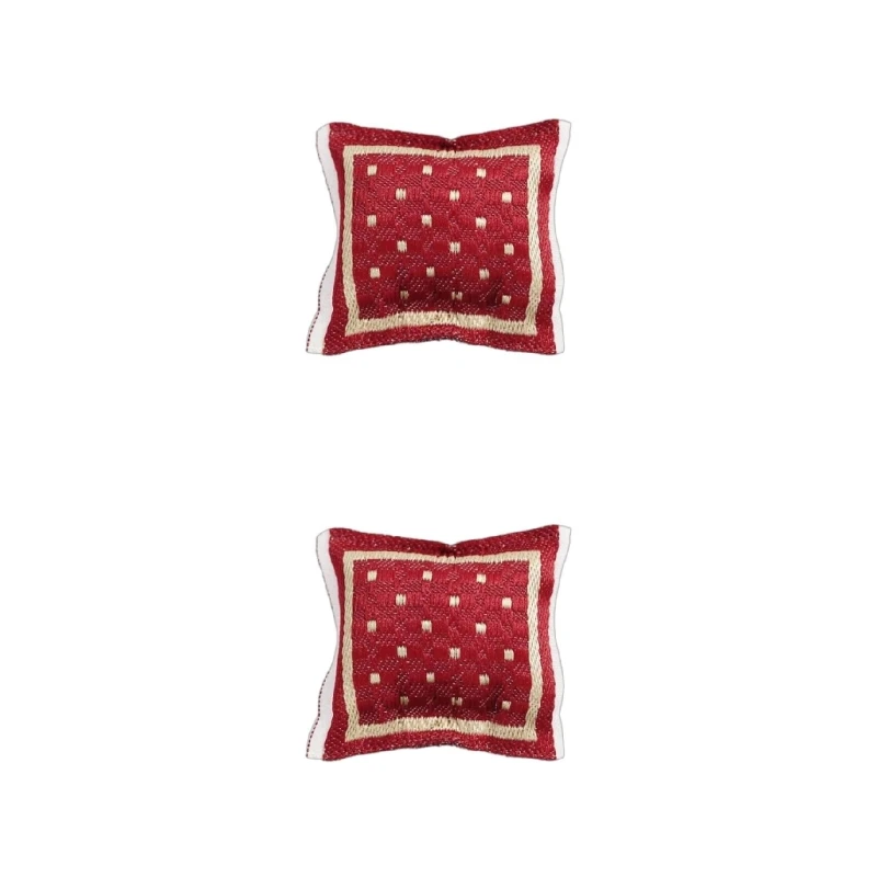 1/12 Scale Red Pillow Cushion For Doll House Sofa Couch Miniature Bedroom Furnit