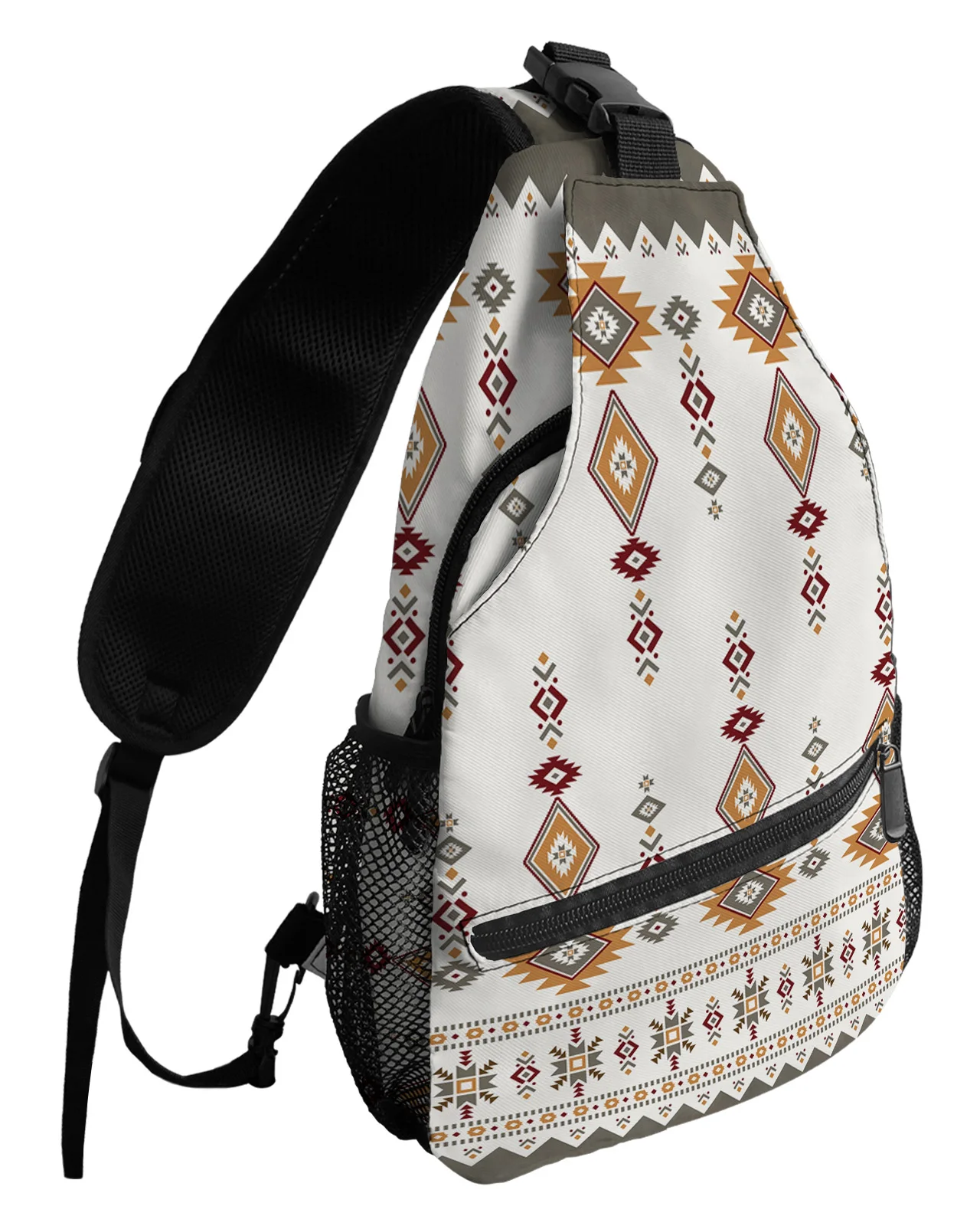 Tribal Totem Boho Chest Bag for Men Women Casual Crossbody Bag Outdoor Travel Climb Waterproof Sling Bag