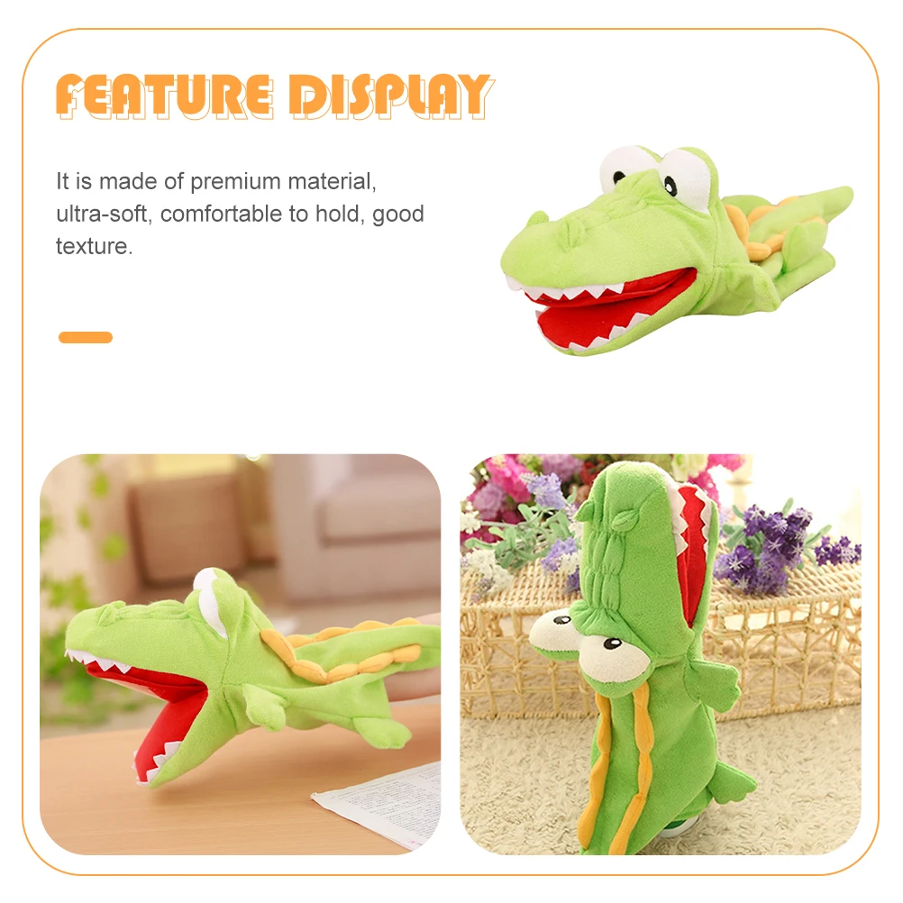 Alligator Handpop Speelgoed Interactief Kinderdoek Ouder-kind Zacht Knuffeldier Familiepoppen