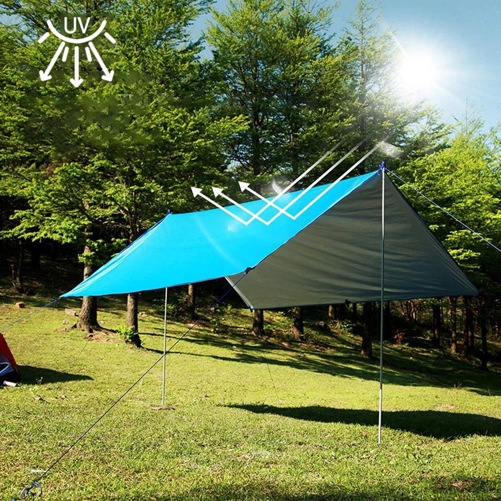 Imagem -06 - Toldo Impermeável para Proteção contra Chuva e Sol Redes de Acampamento Tenda Sobrevivência Toldo Piquenique Caminhadas Acessórios