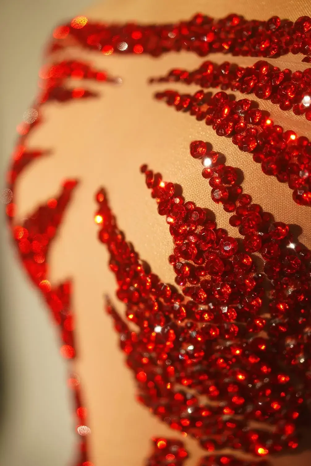 ดูผ่านตาข่ายงานปาร์ตี้ชุด Rhinestones ชุดสั้นผู้หญิงเซ็กซี่วันเกิดถ่ายภาพสวมใส่