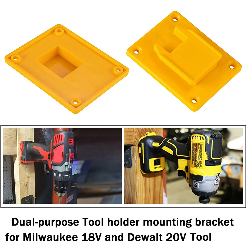 Suporte de ferramentas elétrico para Makita Dewalt Milwaukee, Storage Rack, Wall Mount, Bracket Base, Fixação Device, 2pcs