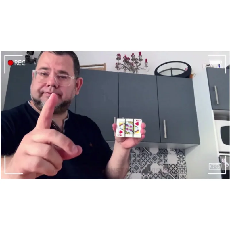 TRISECTION by Mickael Chatelain – Visual Card Magic Trick, Close Up Illusion Gimmick for Magicians