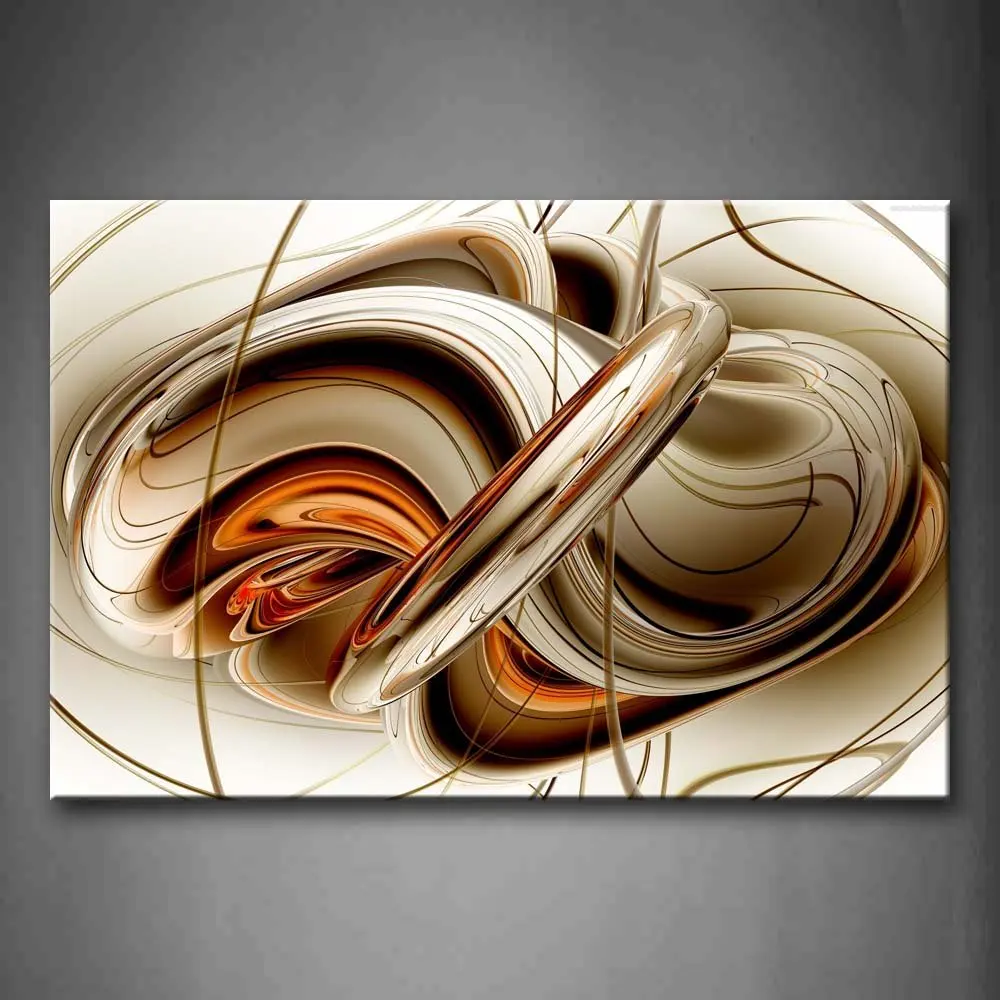 No Framed Modern Simplicity Canvas Poster, Abstract Swirl Painting,  Canvas Wall Art, Artwork Wall Painting For Birthday Gift, B