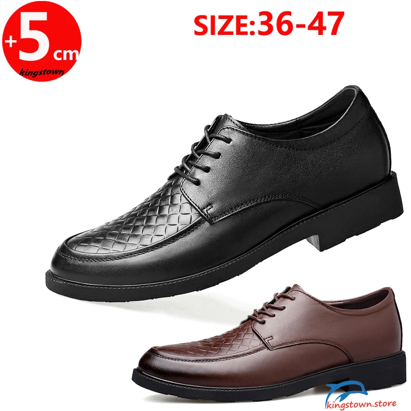 

Elevator Sneakers for Men with Formal Height Increase Insoles 5cm British Style Plus Size 36-47