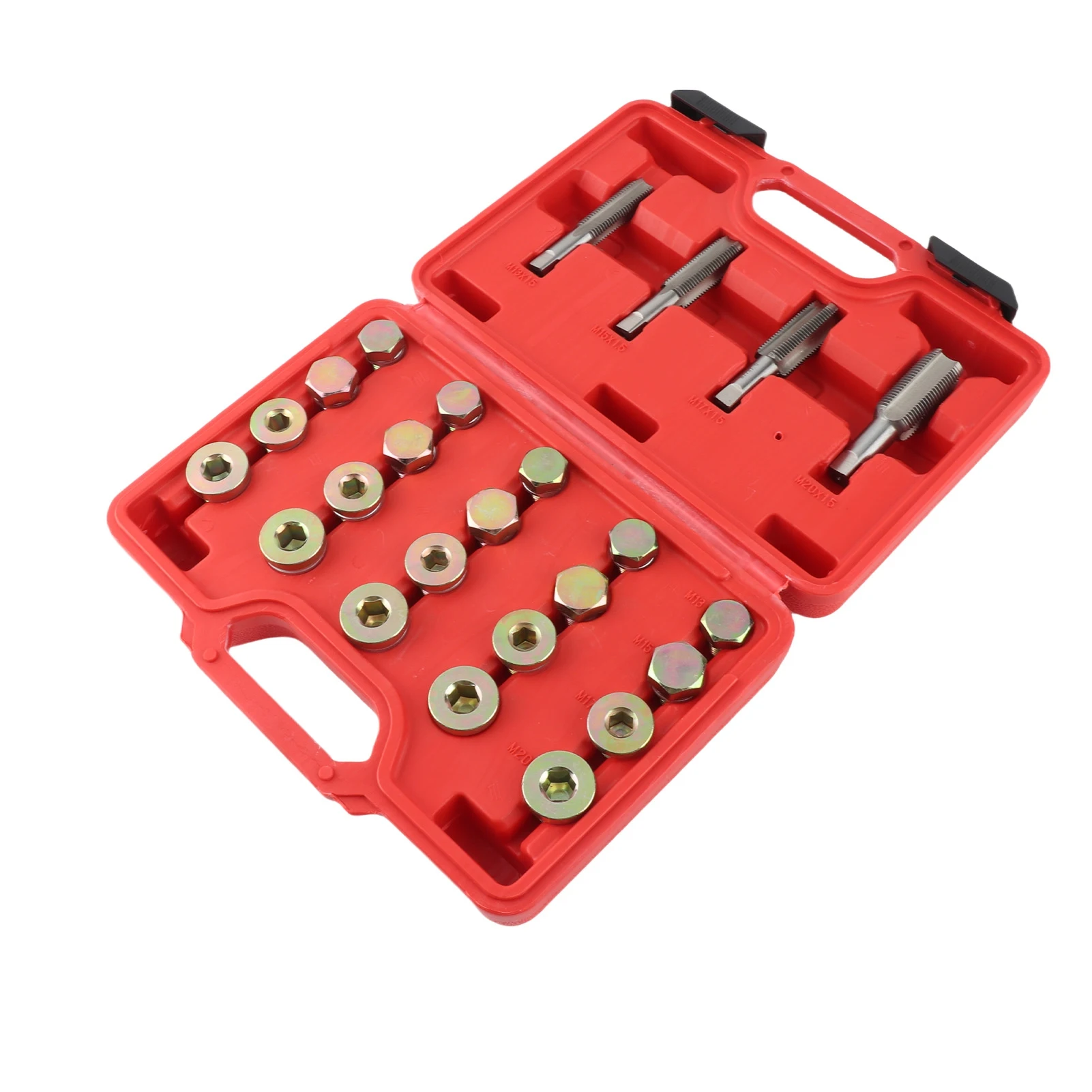 64PCS Oil Pan Thread Repair Kit Sump  Drain Plug Tool Set M13 M15 M17 M20 Oil Pan Thread Repair Tool view 2