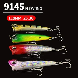118mm 26g Surface Topwater Popper Fishing Lures Sea Saltwater Trolling Artificial Hard Bait Floating Wobblers Fishing Equipment