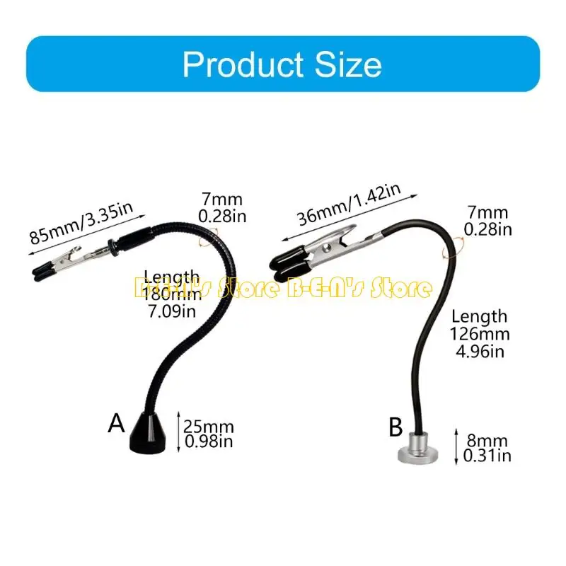 Y1AD Professional Electronics Repair Station With Swivels Gooseneck Clips Strong Magnet Mount Soldering Aid