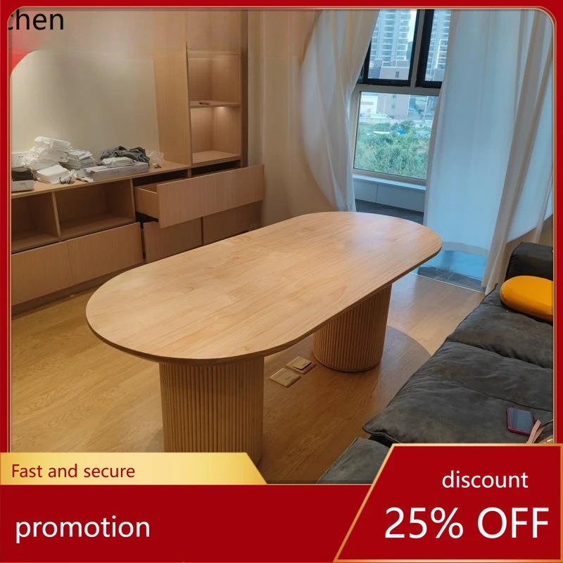 

LXC Dining Table and Chair Set Living Room Simple Modern Creative Discussion Rectangular Office Desk Multifunctional