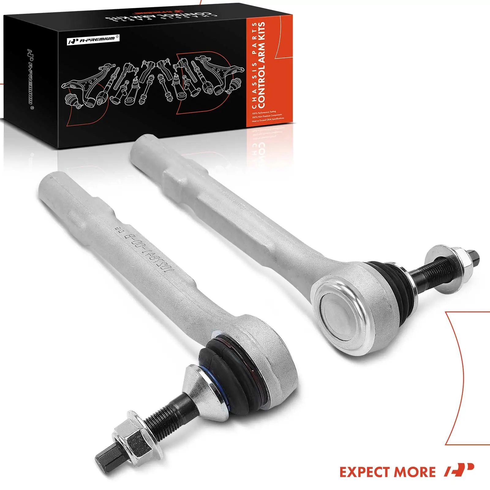 A-Premium 2x Left & Right Outer Tie Rod End for Tesla Model S Model X 2016-2021