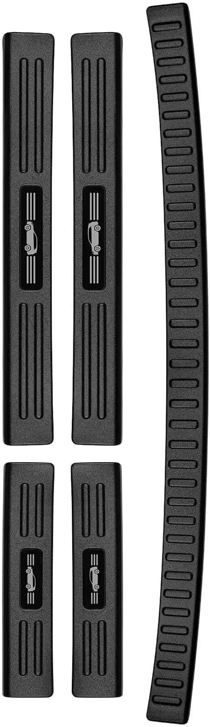 For Toyota 2026 RAV4 LE SE XLE XSE Limited Hybrid Accessories Matte Black ABS Material 5PCS Door Sill & Rear Bumper Protector