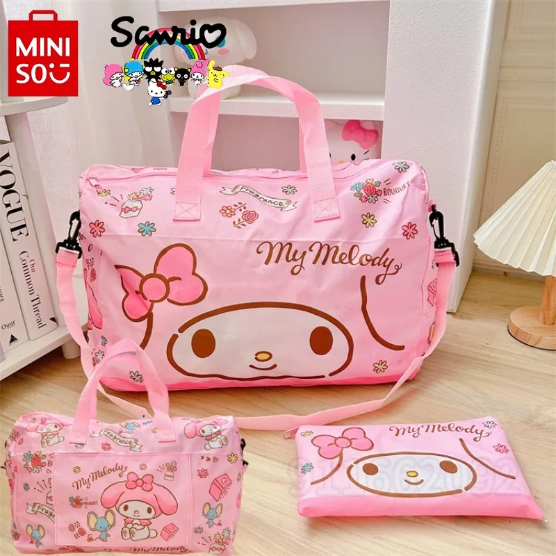 Miniso Kuromis neue tragbare Reisetasche Luxusmarke modische Damen Reisetasche Cartoon große Kapazität faltbare Aufbewahrung tasche