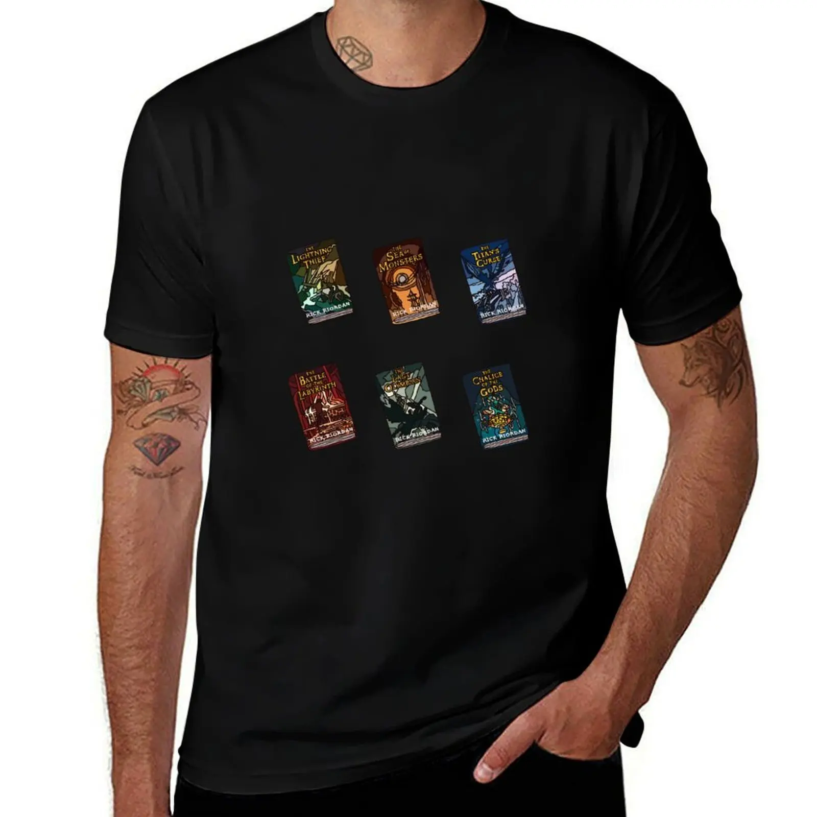 

Percy Jackson and the Olympians books T-Shirt street wear shirts graphic Men's clothing