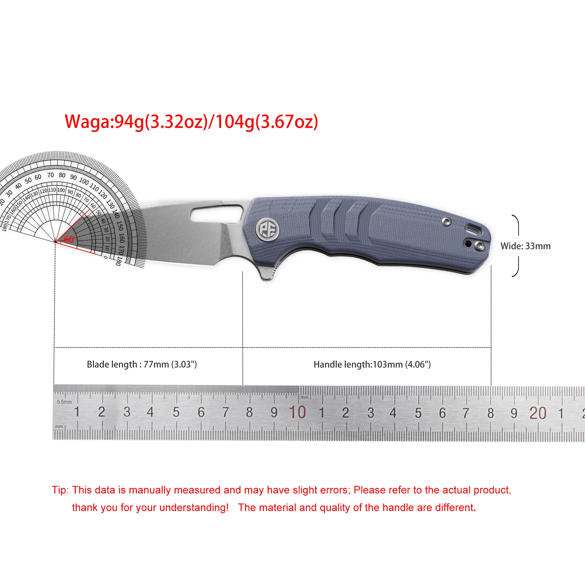 Petrified Fish PFE17 Folding Knife Pocketknives Fishing Tool 14C28N Blade Knife for Bushcraft Survival Outdoor Camping Hand Tool