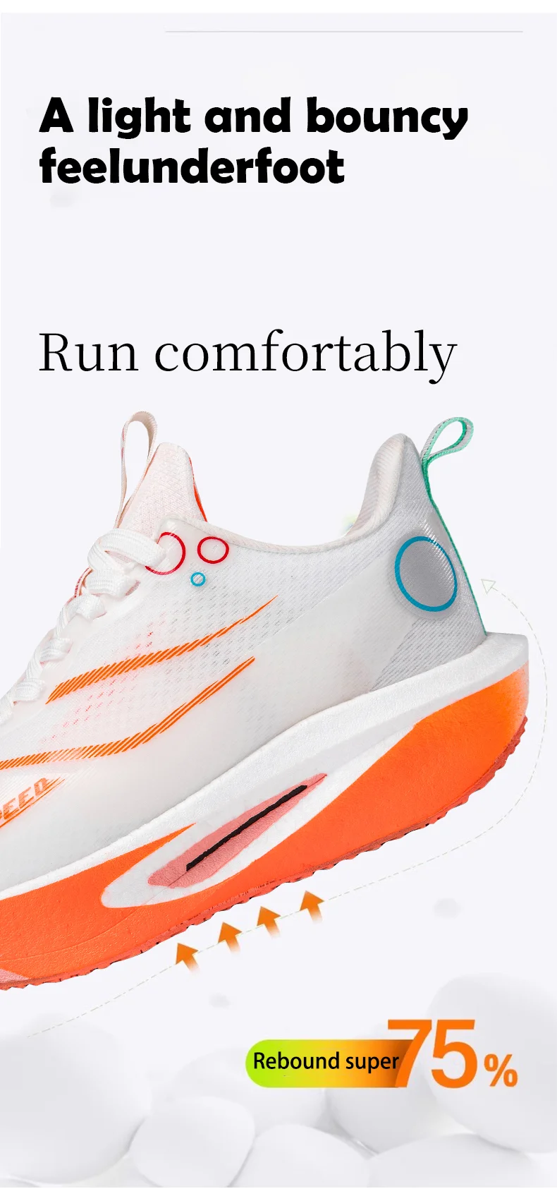 Herren Carbonplatten-Laufschuhe Atmungsaktiv Stabil Leichtgewichtig für Marathon Herren Damen Professionelle Rennschuhe Gedämpft Rutschfest – Detail 4