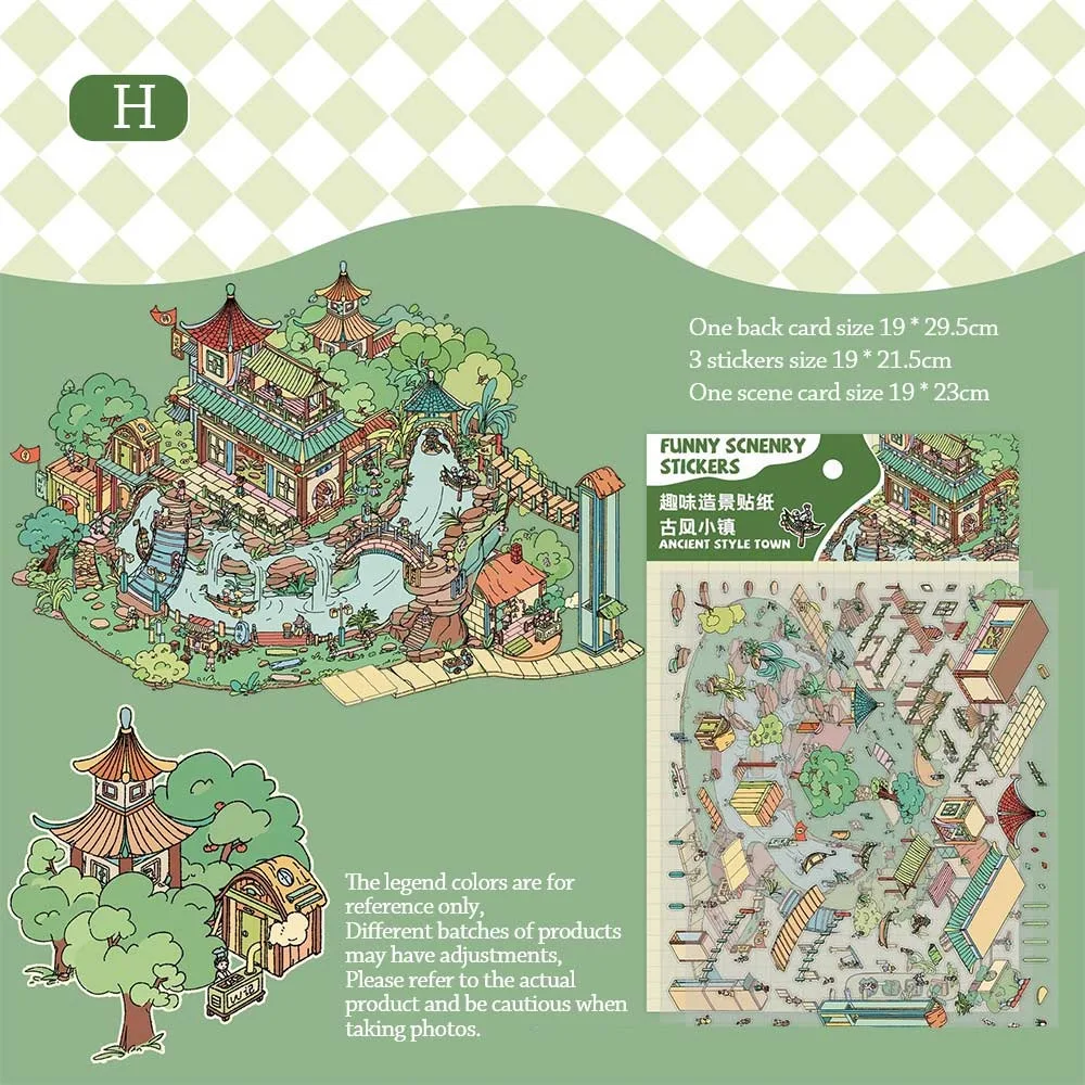 

Kawaii PET 3D наклейки для ландшафтного дизайна визуальное укладка мультяшная трехмерная наклейка 3D DIY миниатюрная наклейка сцены для детей