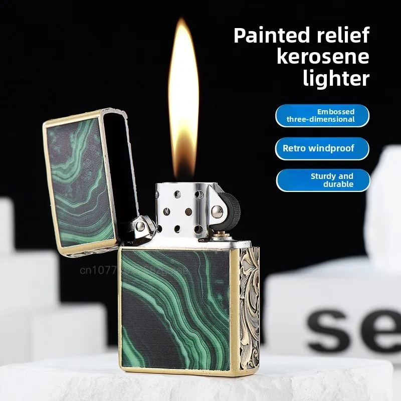 ZORRO Luminous Metal Kerosene Lighter Exquisite Relief Windproof Lighter Retro Creative Cigarette Lighter Men's Gift Wholesale - Image 4