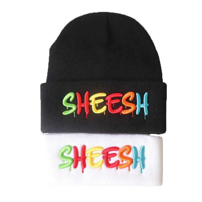 هيب هوب للجنسين محبوك ، قبعات كاجوال خارجية ، جمجمة ، قبعة صغيرة ، دافئة ، قبعة قطنية ، خطاب ، تزلج ، شتاء ، موضة #3